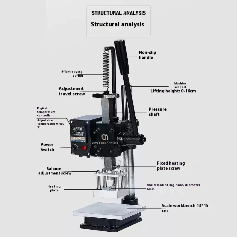 Manual Leather Press Stamping Machine Hand-Punch Die-Cutting Machine DIY Leather