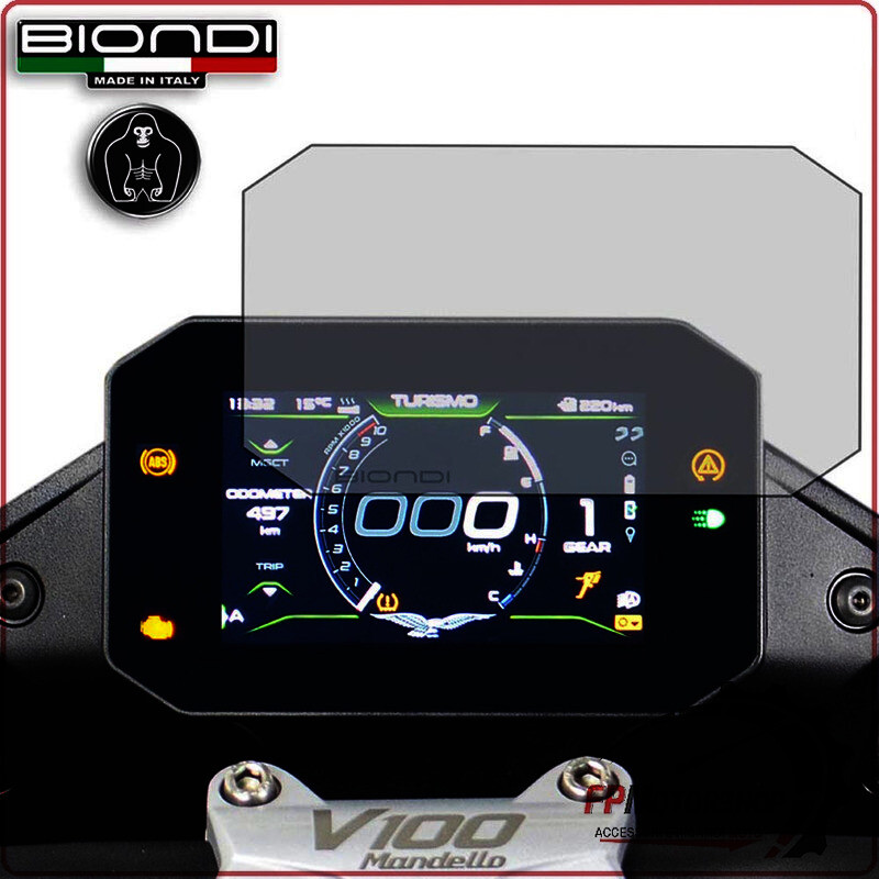 PELLICOLA PROTEZIONE PER DISPLAY CRUSCOTTO MOTO GUZZI V100 MANDELLO 22> BIONDI