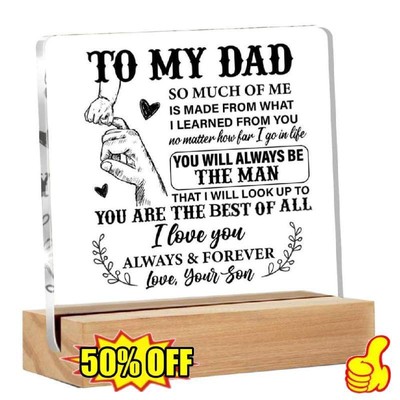 Dad Wooden Base Decorative Ornaments From Daughter Son Gift [