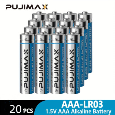 20pcs 40pcs 60pcs PUJIMAX High-Performance AAA Alkaline Battery for Toy Remote