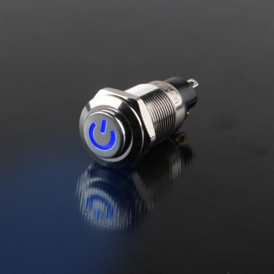 Metal Push Button Switch 12/16/19/22mm Momentary Latching High Head Car Boat LED