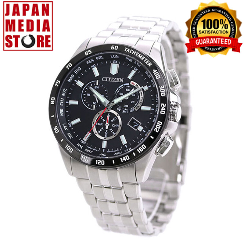Pre-owned Citizen Collection Cb5874-90e Eco-drive Chronograph Atomic Radio Men Watch