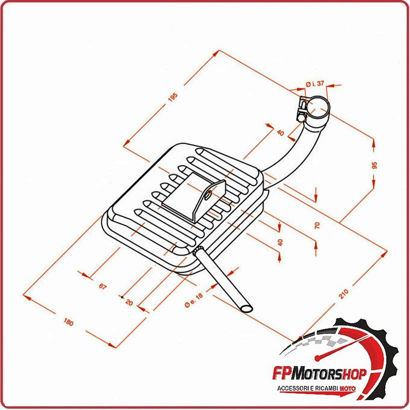 MARMITTA SILENZIATORE TERMINALE DI SCARICO SITO PER PIAGGIO VESPA GL 0204