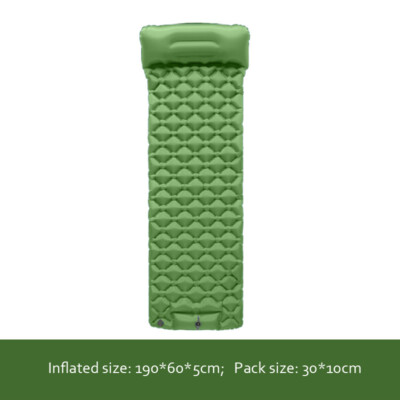 Outdoor Build-in Foot Pump Inflatable Mattress Camping Sleeping Mat Bed Air Pad