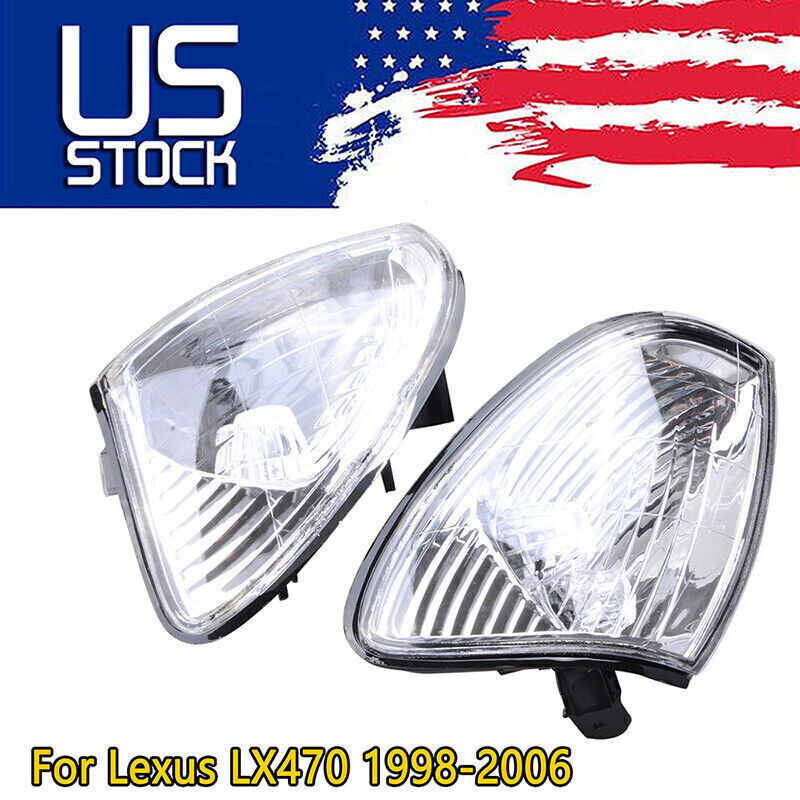 Side Marker Lamp Corner Lights Parking Turn Signals Pair For Lexus LX470 98~07