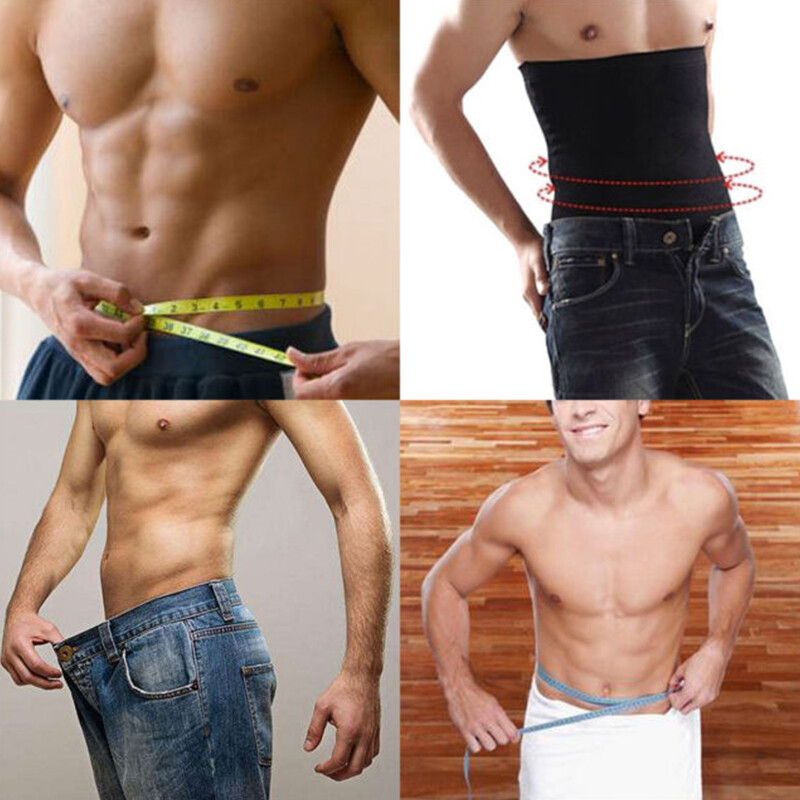 Men Tummy Tuck Belt Abdomen Girdle Slimming Waist Trainer Fat Burner Body Shaper