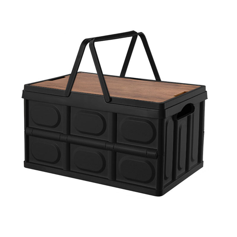 SOGA 18L Storage Crate Box with Handles Black