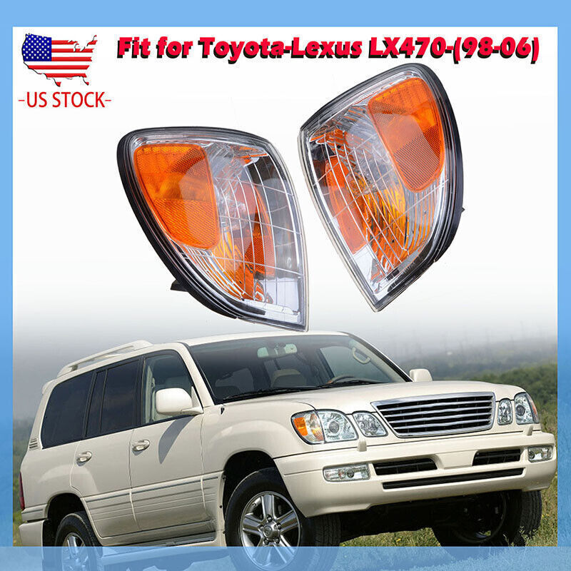Side Marker Lamp Corner Lights Parking Turn Signal 2X Fits Lexus LX470 1998~2007