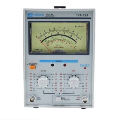 TVT-322 Dual Channel Milivoltmeter High Quality Double Needle Millivoltmeter New