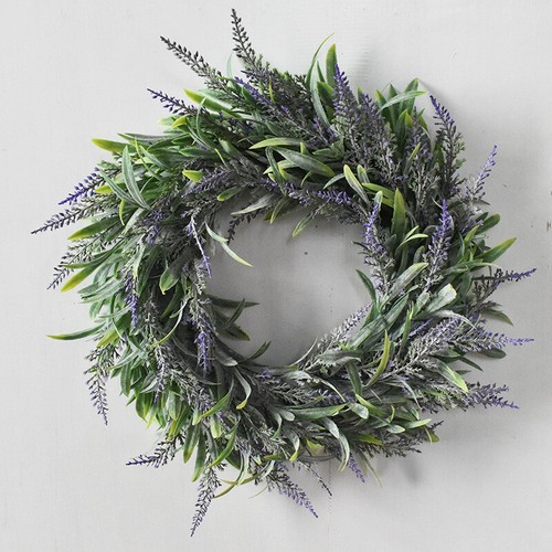 Topiary Wreaths Garden Artificial Lavender Flower Wreath Front