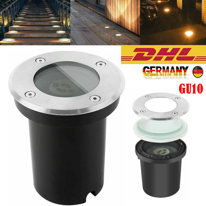 LED Bodeneinbauleuchte GU10 Bodeneinbaustrahler Außenleuchte Gartenstrahler IP67