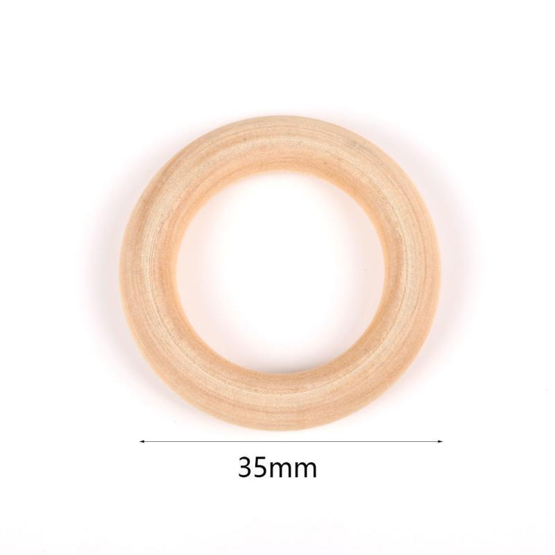 10pcs Incompiuto Fai da Te Legno Rotondo Anelli Naturale Fatto Craft Ciondolo