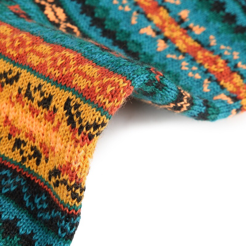 Donna Caldo Scaldamuscoli Boho IN Lana Maglia Stivale Calze Al Ginocchio Polsini
