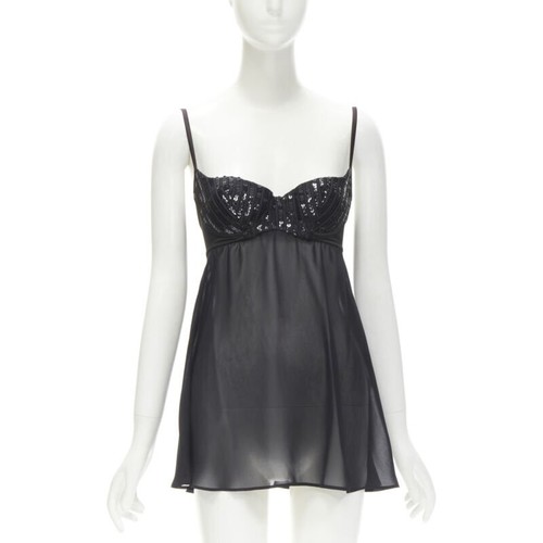 トップス LA PERLA LA PERLA Vintage Ritmo Di Perla black sequins cupped bra