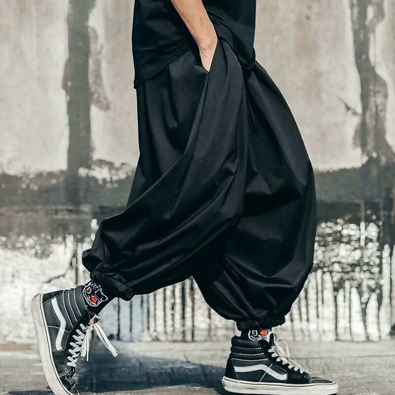 Men's Retro Yamamoto Yohji Style Casual Pants Wide-leg