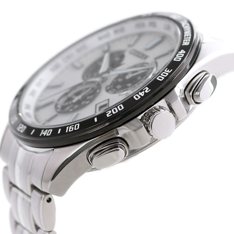 Pre-owned Citizen Collection Cb5874-90a Eco-drive Chronograph Atomic Radio Men Watch