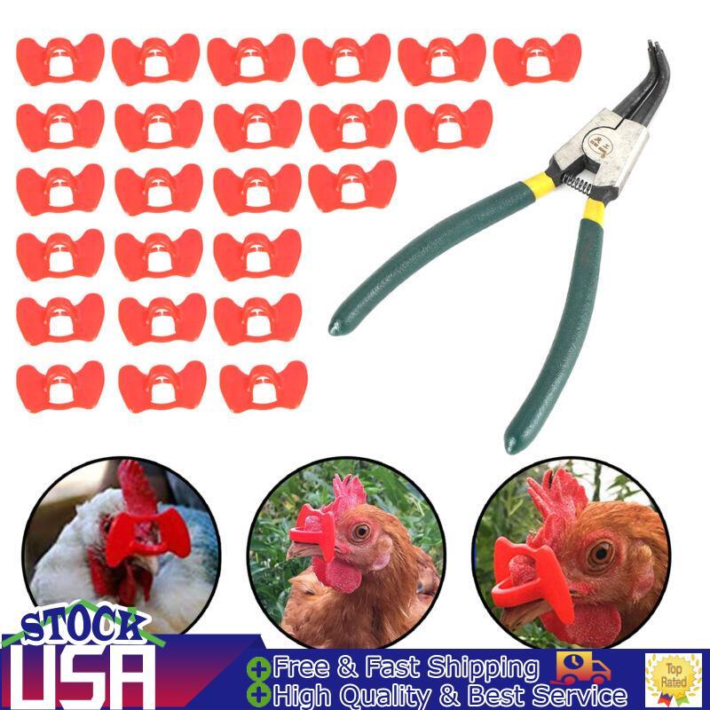 24Pcs Of Pheasant Poultry & Chicken Blinders With Pliers Peeper Vision Blocker