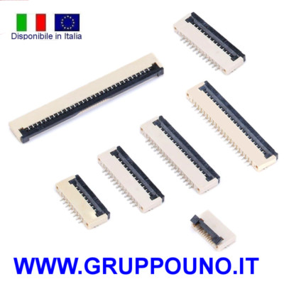 FPC FFC 0.5mm Connettore Clamshell Flip piatto contatto inferiore Flat Connector