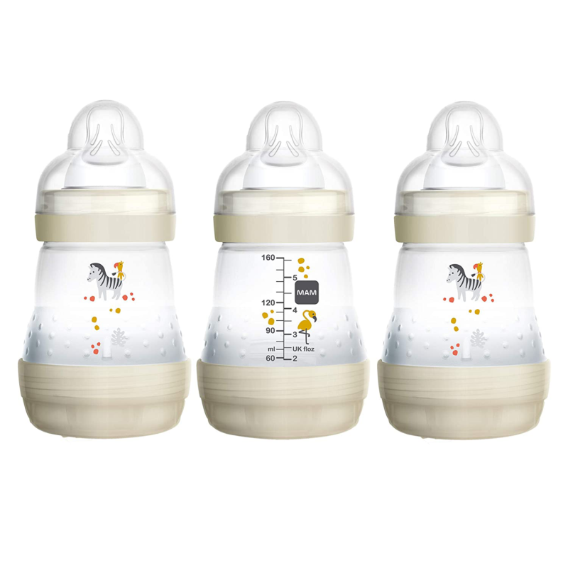 MAM Easy Start Anti-Colic Bottle, 5 oz (3-Count), Newborn Es