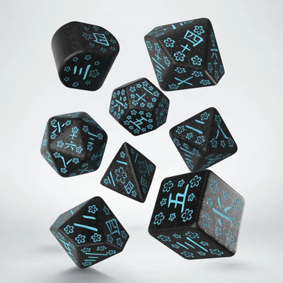 Q WORKSHOP 20th Anniversary Japanese Dice Set - Kanji Cherry Blossom Design