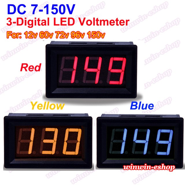 Blaues Digitales Voltmeter Für 0-100 V 0,36 Zoll