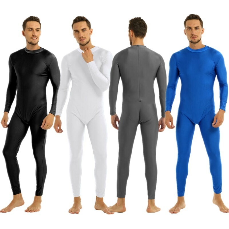 Men's Spandex Full Body Suit Leotard Gymnastics Dance Unitards Catsuit Dancewear eBay