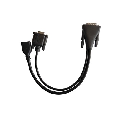 1PC Four-Generation Lens HDCI to HDMI+DB9 Compatible RS232 Adapter Cable