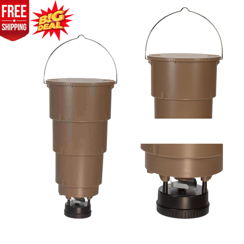 5-Gallon All-In-One Hanging Deer Feeder Bucket With Adjustable Timer, MFG-13074!