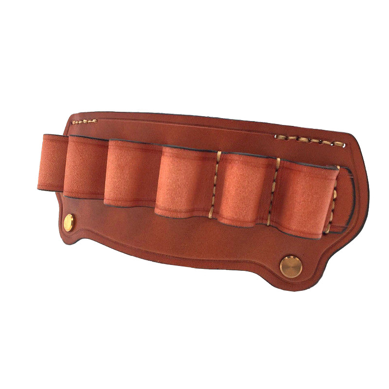Leather 6 Cartridge 12G Shotgun Shell Holder Tactical Belt Use Waist