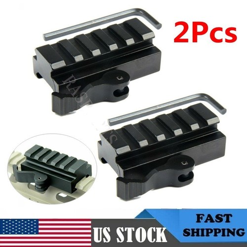 2Pcs 5-Slot Quick Release Detach QR QD 1/2" Riser Mount for 
