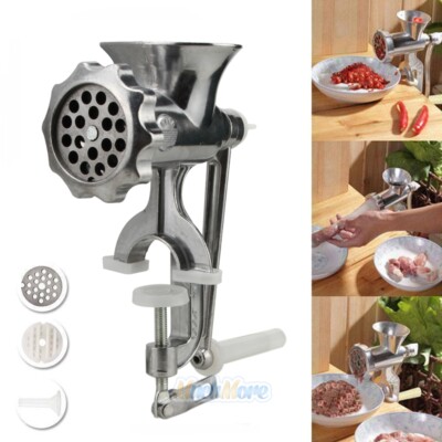Hand Manual Meat Grinder Mincer Stuffer Sausage Pasta Filler Maker Table Machine