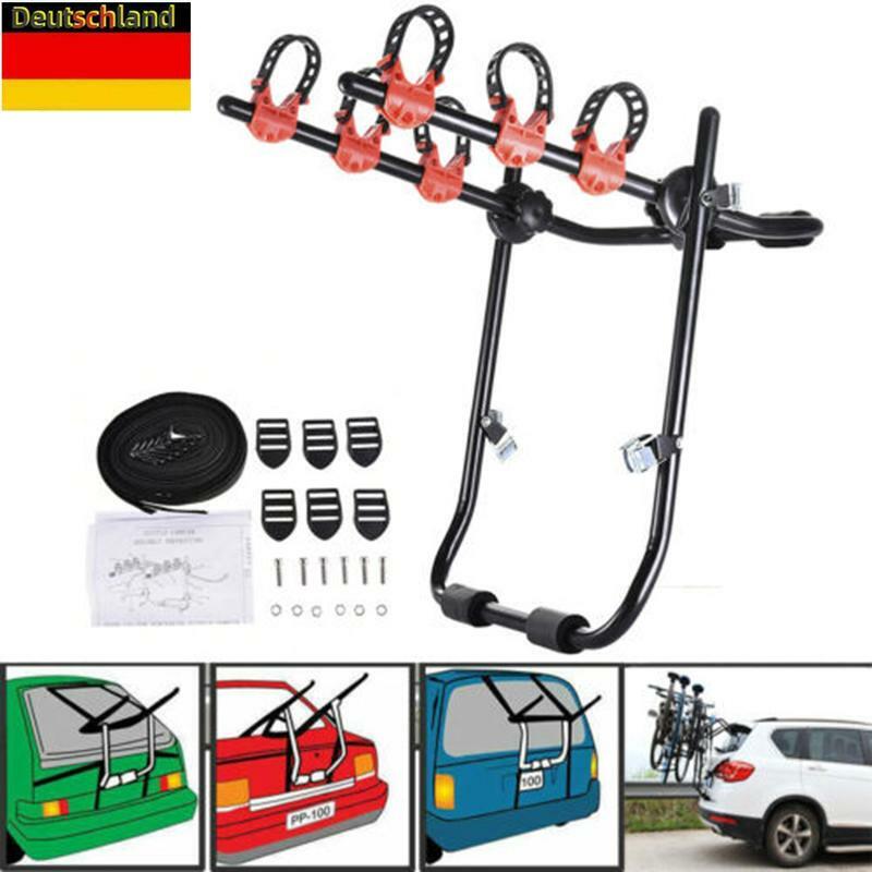 Fahrradträger Fahrradhalter Heckträger Heckklappe Auto Fahrzeug für 3 Fahrräder