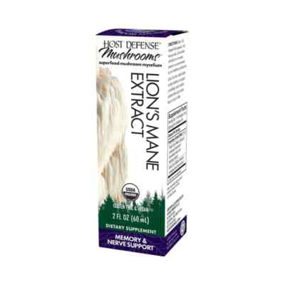 Host Defense Lion's Mane Extract 2 oz - Brain, Focus, Memory, Immune, Nervous