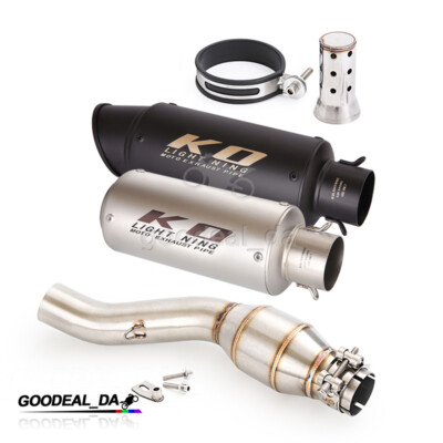 For Benelli 302S 2019-2023 Exhaust Middle Link Pipe +51mm Muffler Tips DB Killer