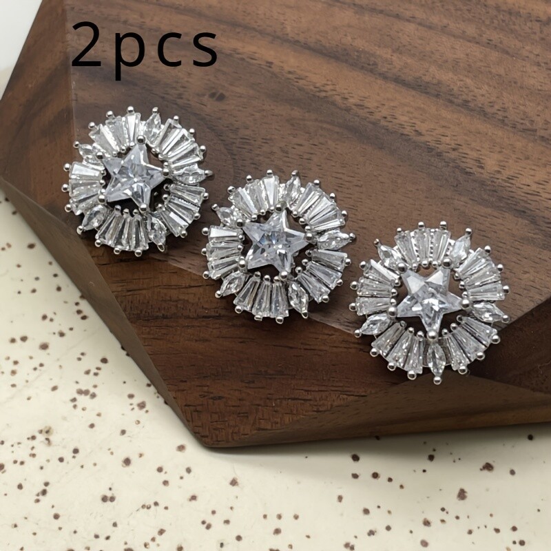 2x-rhinestone-metal-buttons-zirconia-crystal-for-sewing-crafts-wedding-18mm-uk