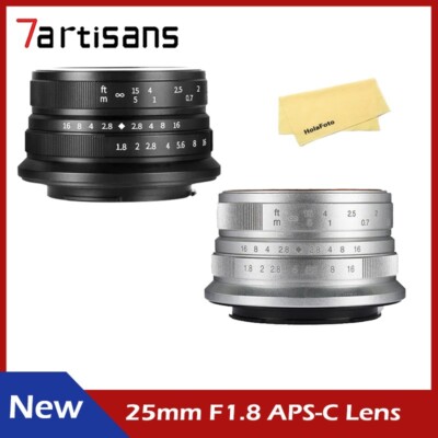 7artisans 25mm F1.8 APS-C Wide Angle Manual Prime Lens For Fujifilm Sony Canon 