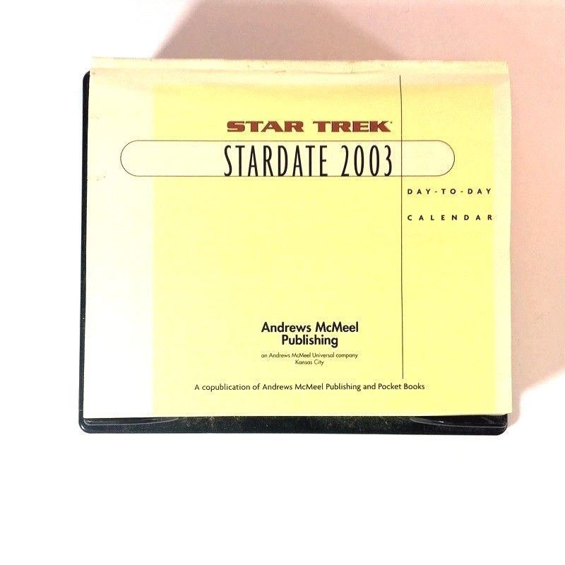 Star Trek Calendar 2003 Star Date Desk Flip Tear Off Science Fiction Trekkie