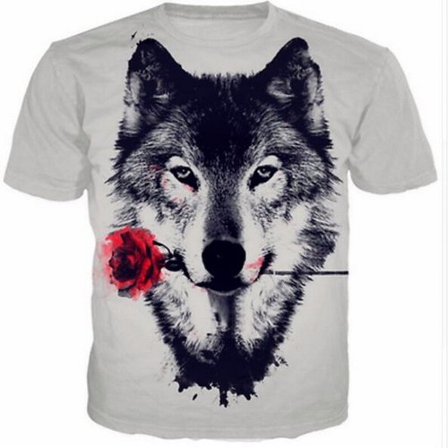 Women Men Fun Animals 3D Printing T-Shirt Casual Crew Neck Short Sleeve Top Tees