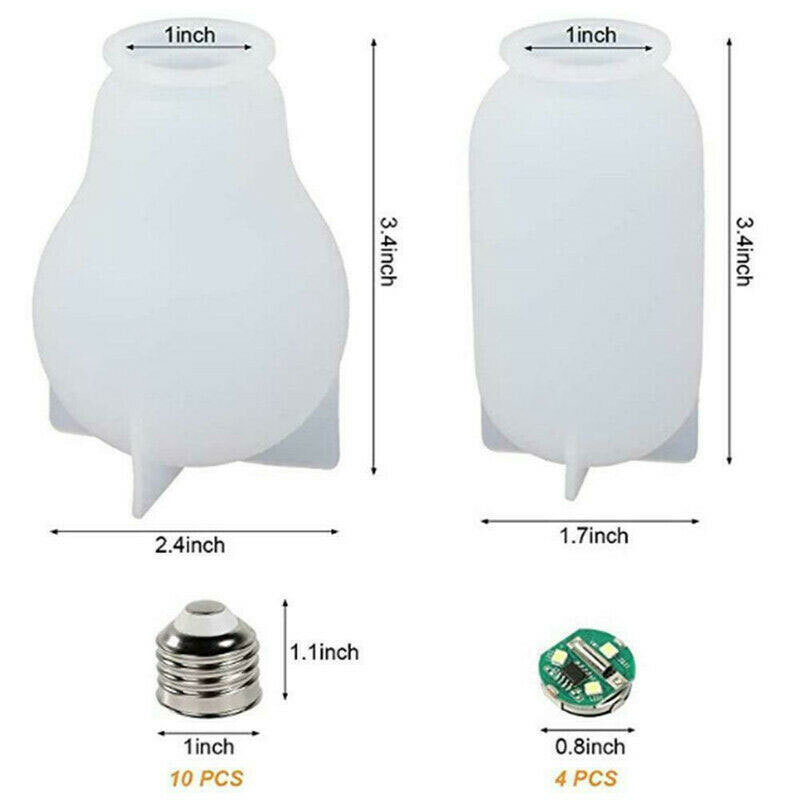 Silicone Resin DIY LED Light Bulb Molds Chip Base Cover Epoxy Making Tool Mould