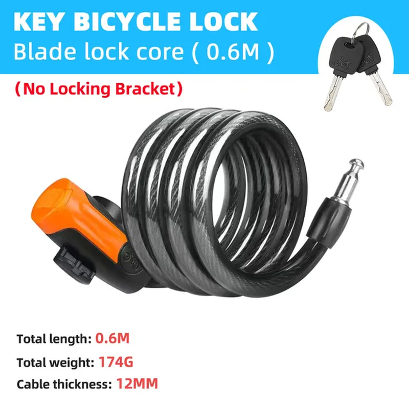 Anti-cutting Stainless Steel bike lock heavy duty anti-theft cable lock