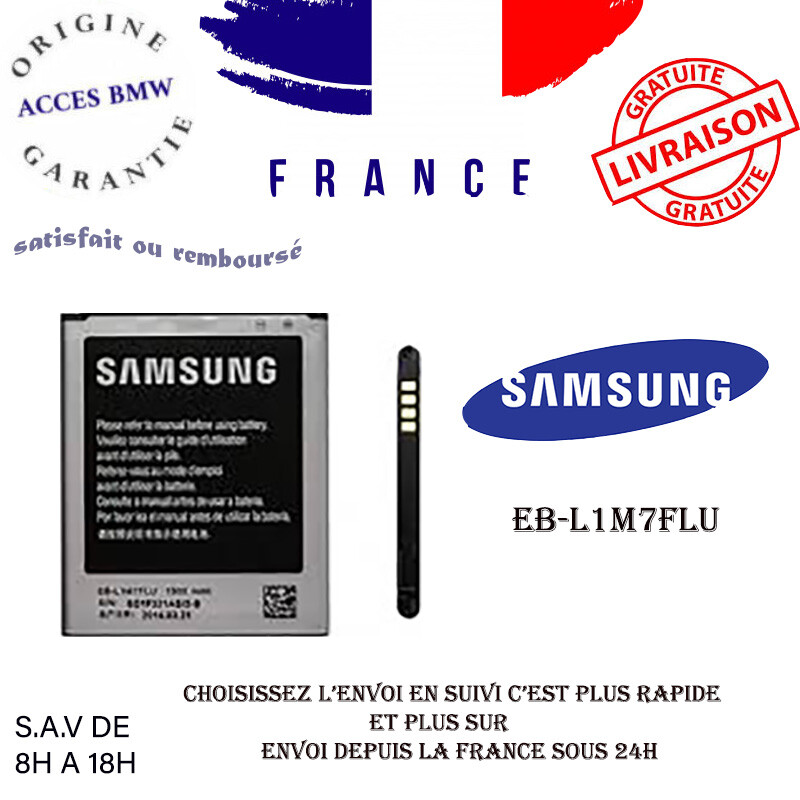  Samsung Galaxy S3 Mini I8190n, I8200n, (4 Broches) Nfc Batterie Eb-L1m7flu