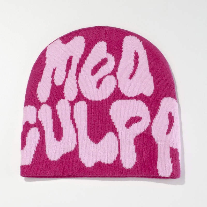 帽子 00s archive skull pink beanie grunge Y2K Y2k Style Beanie: Premium Quality, Fashionable Gorras for