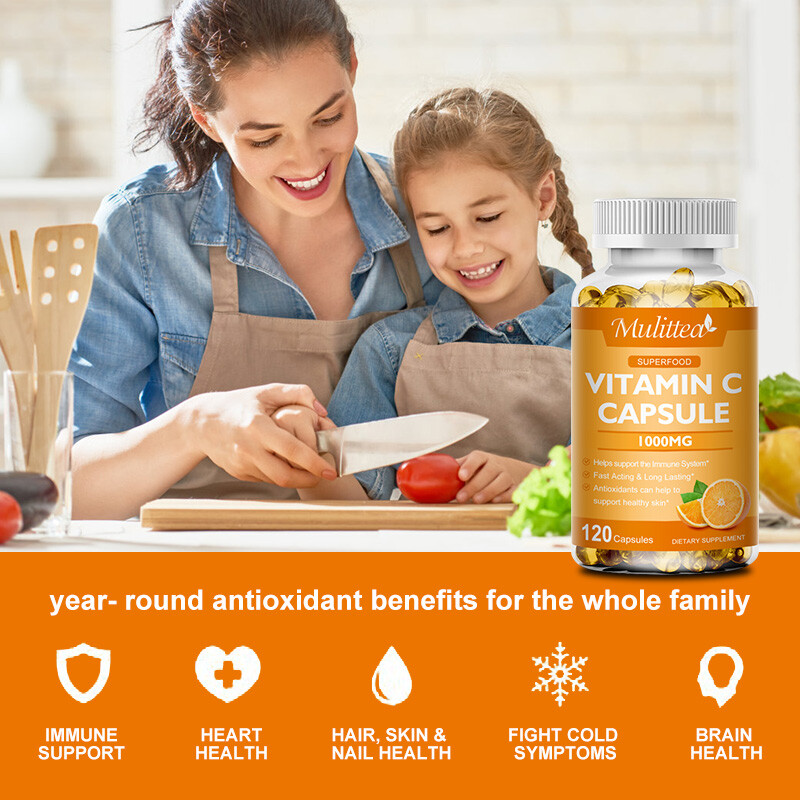 Vitamin C Complex 1000mg - Immune Support,Skin Health - 120 Capsules Softgel