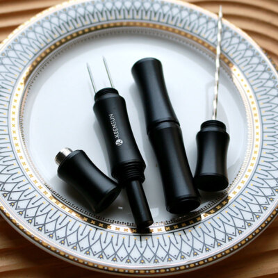 Metal Cigar Draw Enhancer Cigar Needle Portable cigar punch cutter 3 in 1 gift