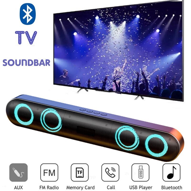 6D Surround Bluetooth Speaker Stereo Computer Wireless Subwoofer for PC Laptop