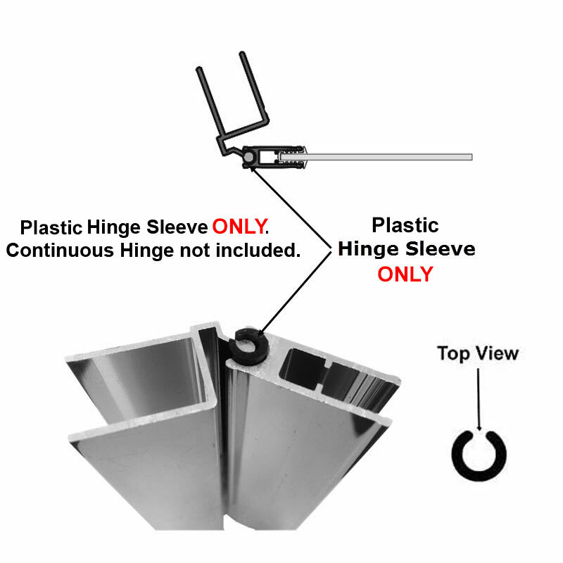 Plastic Hinge Sleeve for Shower Doors with Continuous Hinge - 84" Long