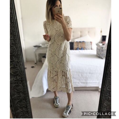 Zara white on sale lace dress