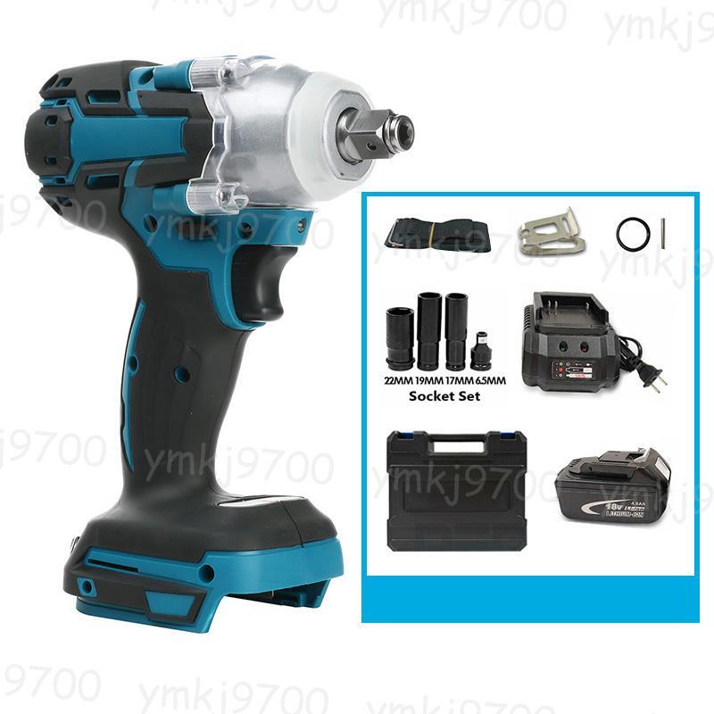 Brushless Impact Wrench Cordless Drill Driver Tool 1/2" 520NM For Makita Battery