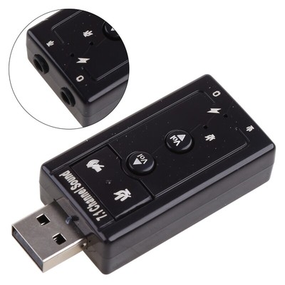 Virtual External Sound Card 7.1 Channel 3D Surround Adapter Adapter for PC