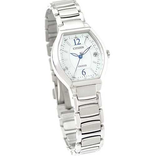 Pre-owned Citizen 2017 Exceed Titania Line Happy Flight Es9340-55w Woman Watch